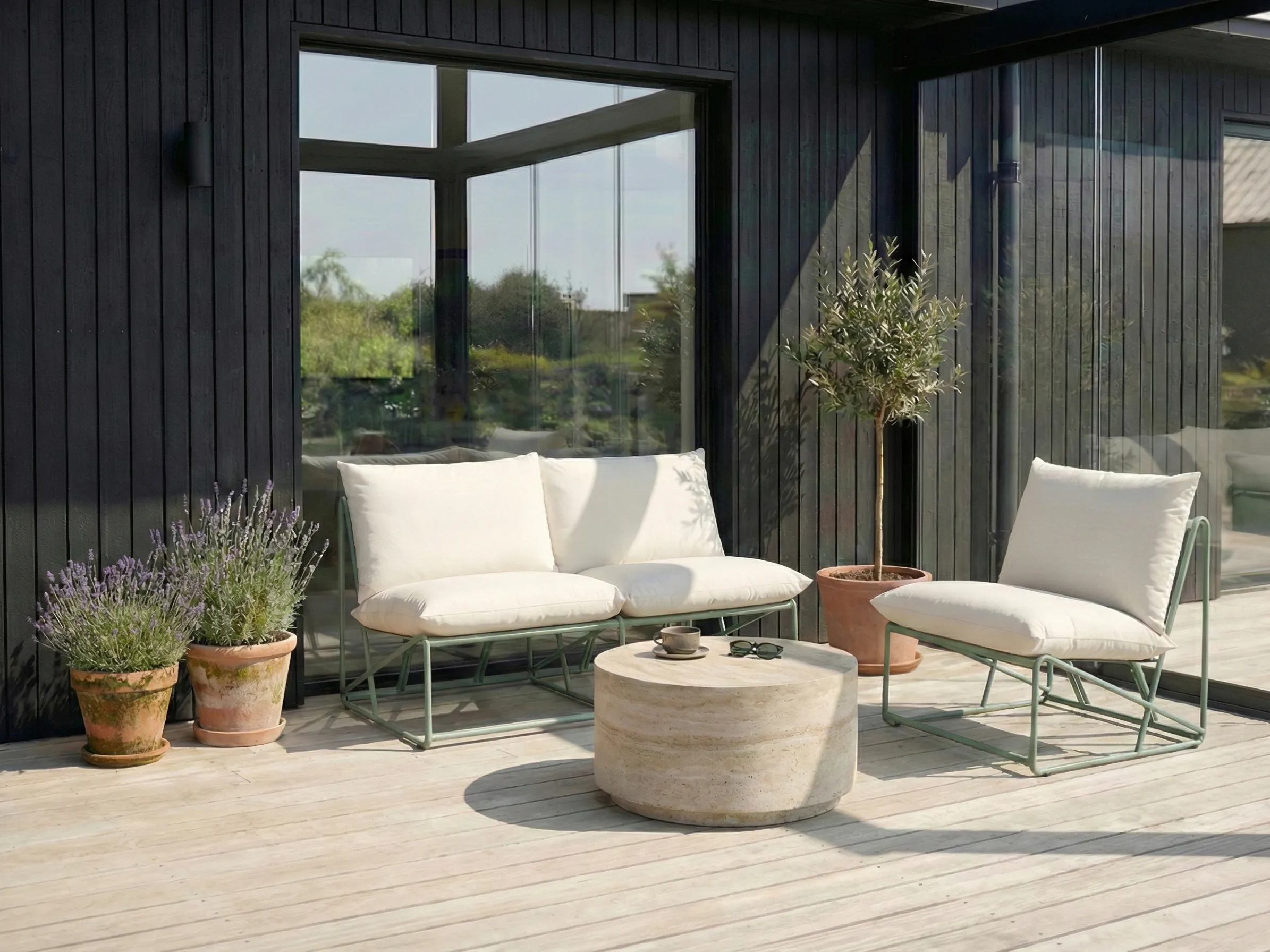 Tuin bankenset 3-zits PICO Metaal Groen