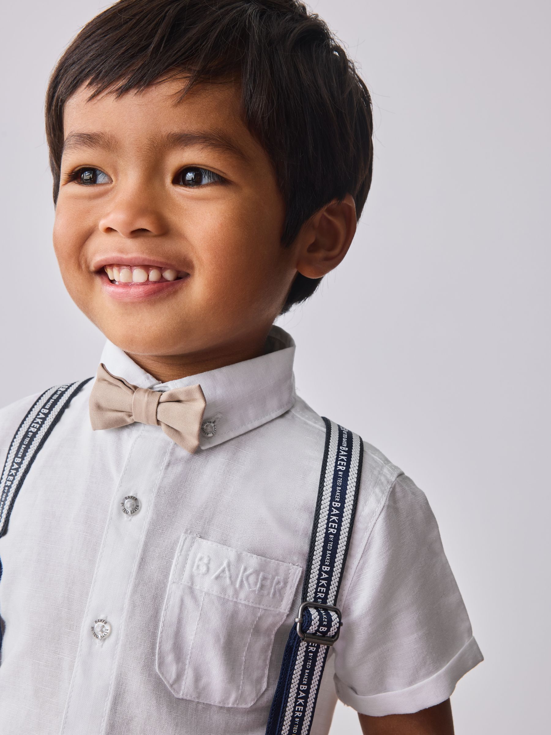 Wit/kiezelkleurig - Baker by Ted Baker Shirt Trousers and Braces Set