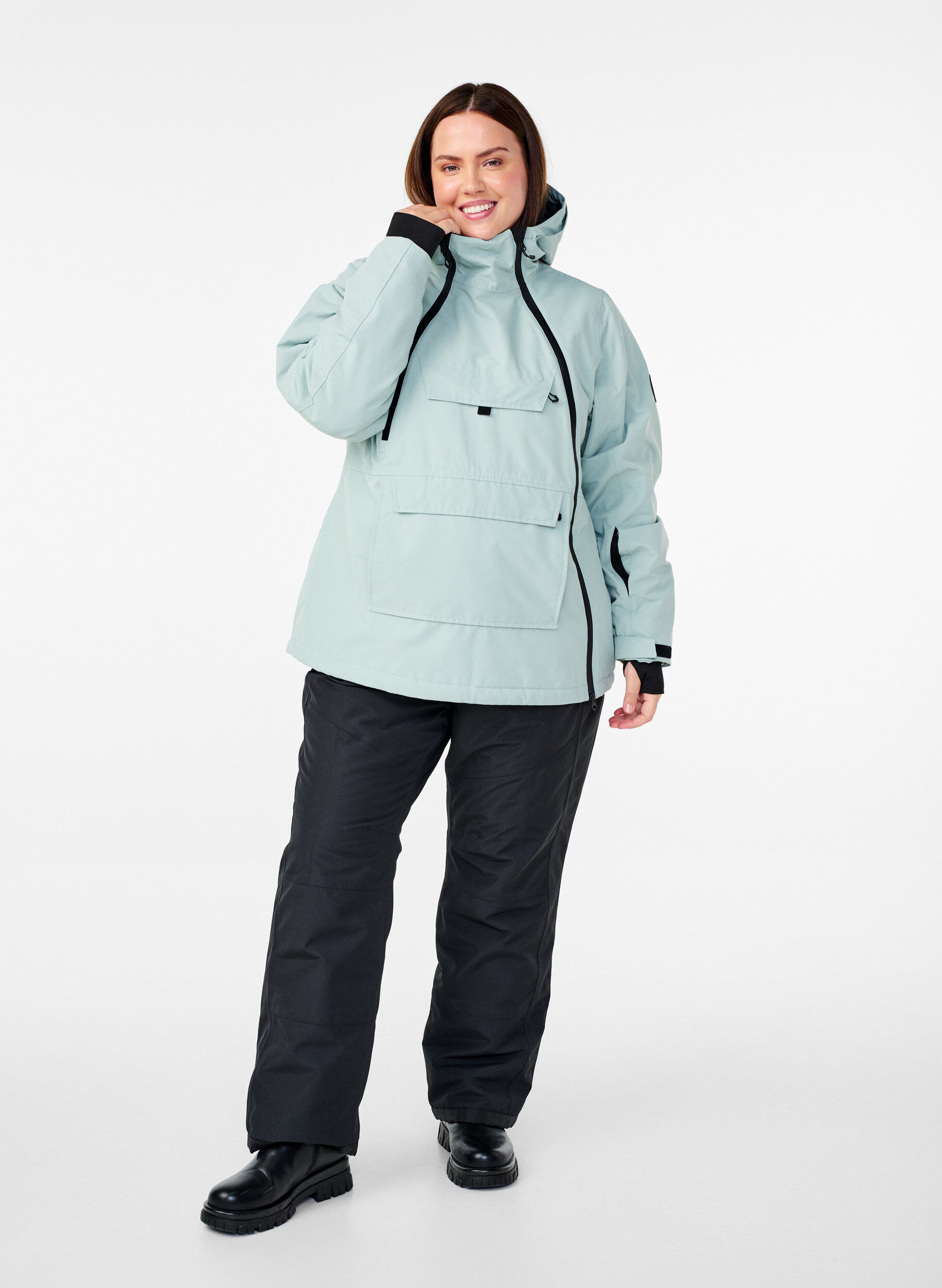 Funktionel ski anorak med hætte