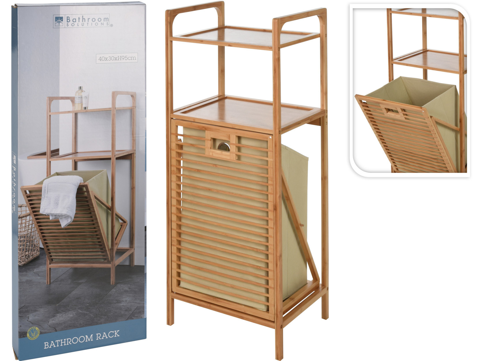 MOVEL PARA WC EM BAMBU 40X30X95CM