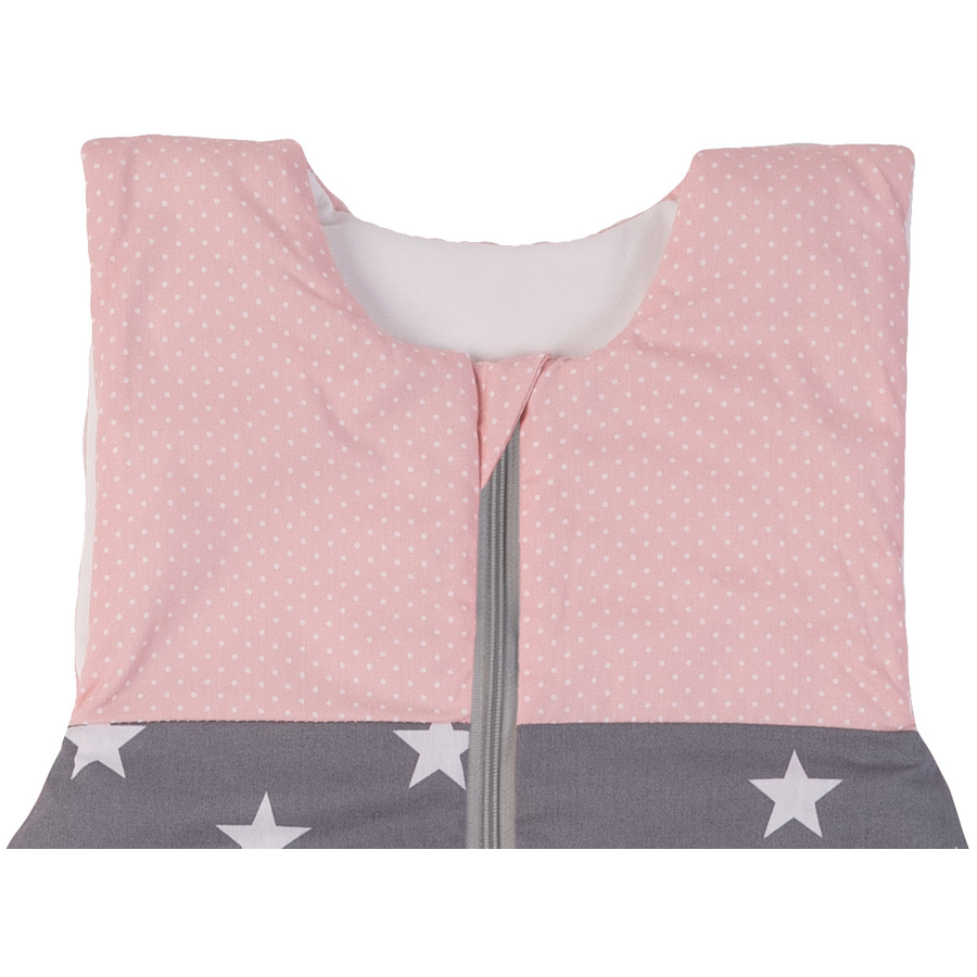 ULLENBOOM Sommer-Schlafsack mit Füßen Rosa Grau