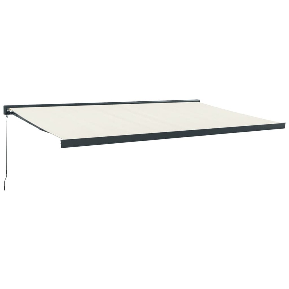 Auvent rétractable crème 5x3 m tissu et aluminium