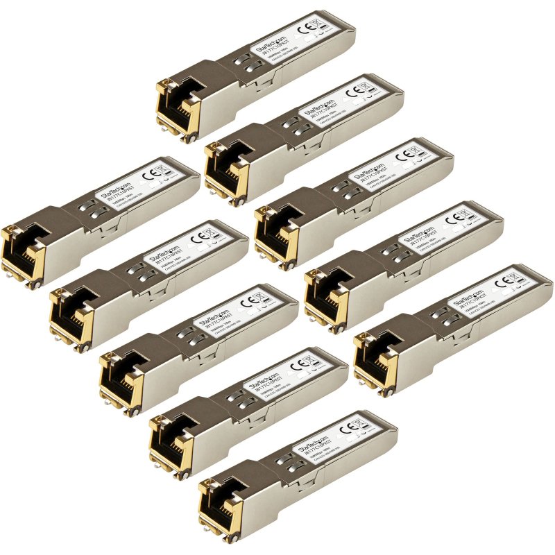 StarTech.com Module SFP GBIC compatible HPE J8177C - Transceiver 1000BASE-T - Paquet de 10