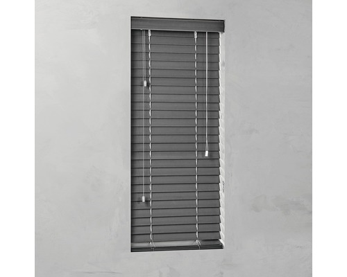 PVC-jaloezie, houtlook, antraciet, 60x130 cm