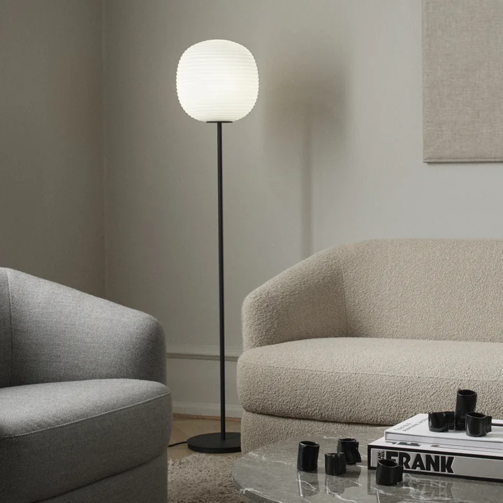 New Works - Lantern Stehleuchte, H 150 cm, Ø 30 cm, weiss / matt
