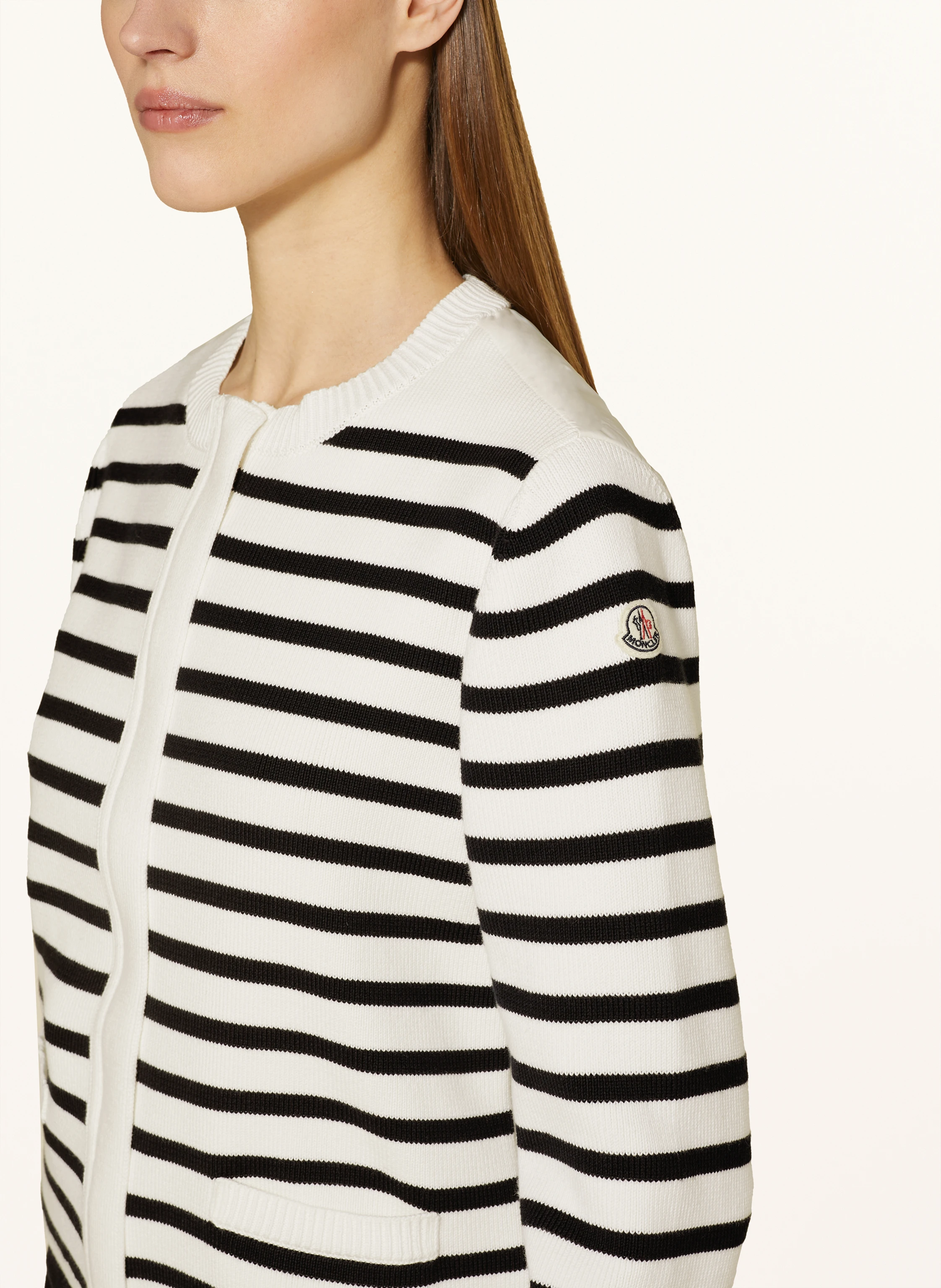 MONCLER Strickjacke im Materialmix