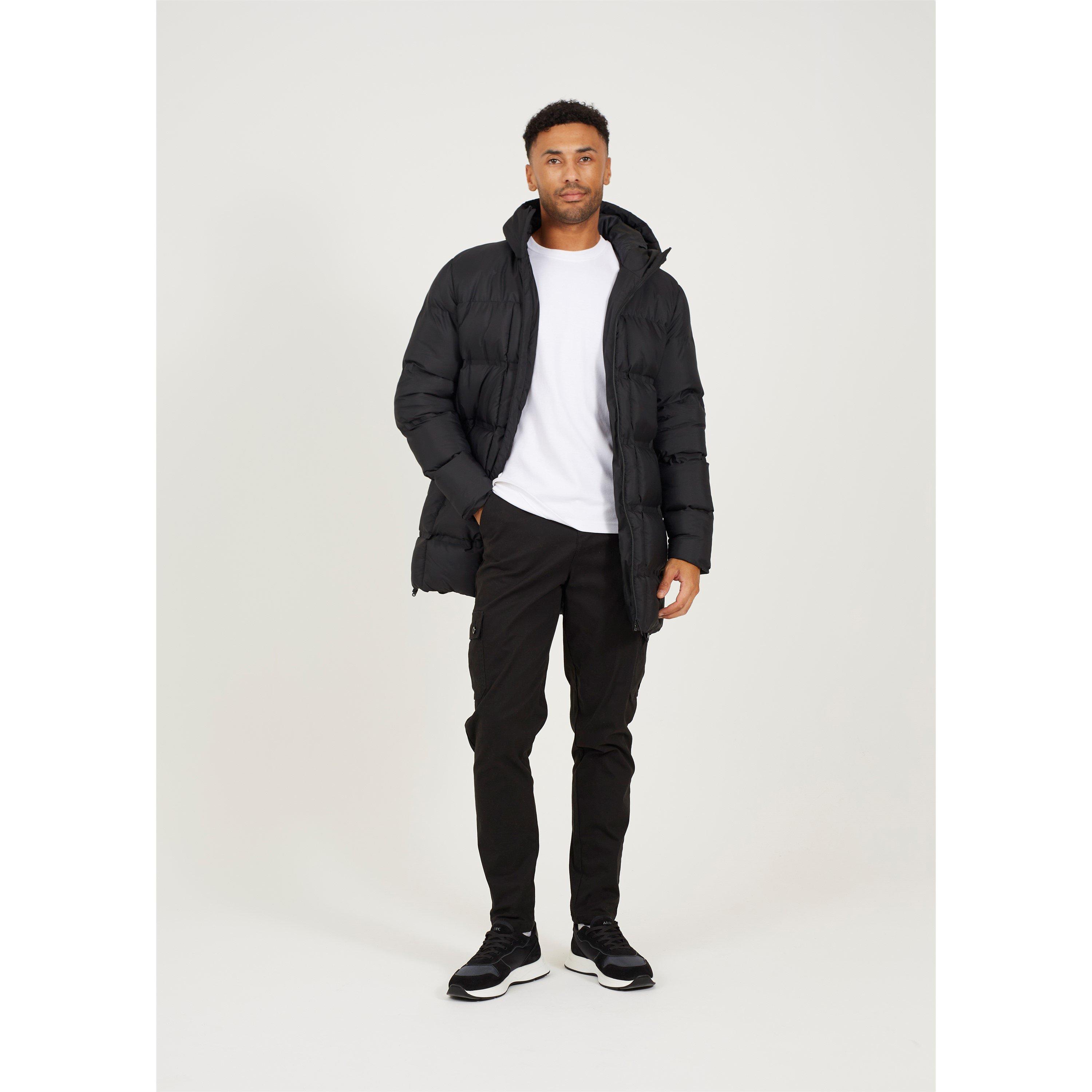 Brave Soul Padded Hooded Longline Jacket