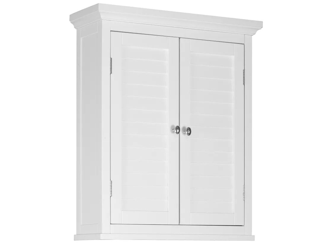 Placard de salle de bain mural armoire de toilette rangement blanc Glancy