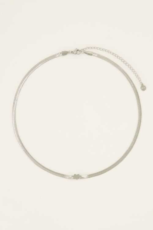 Ketting met platte schakel & hart
