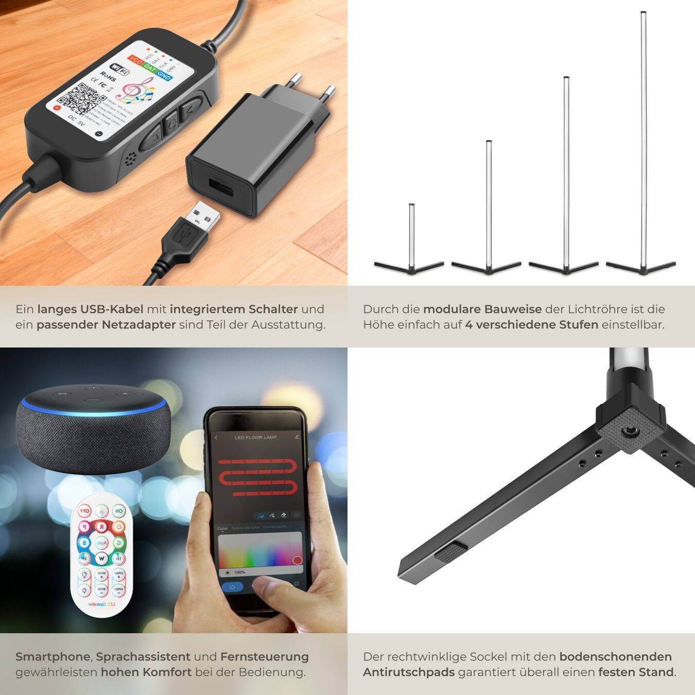 LED-Stehlampe Spectra