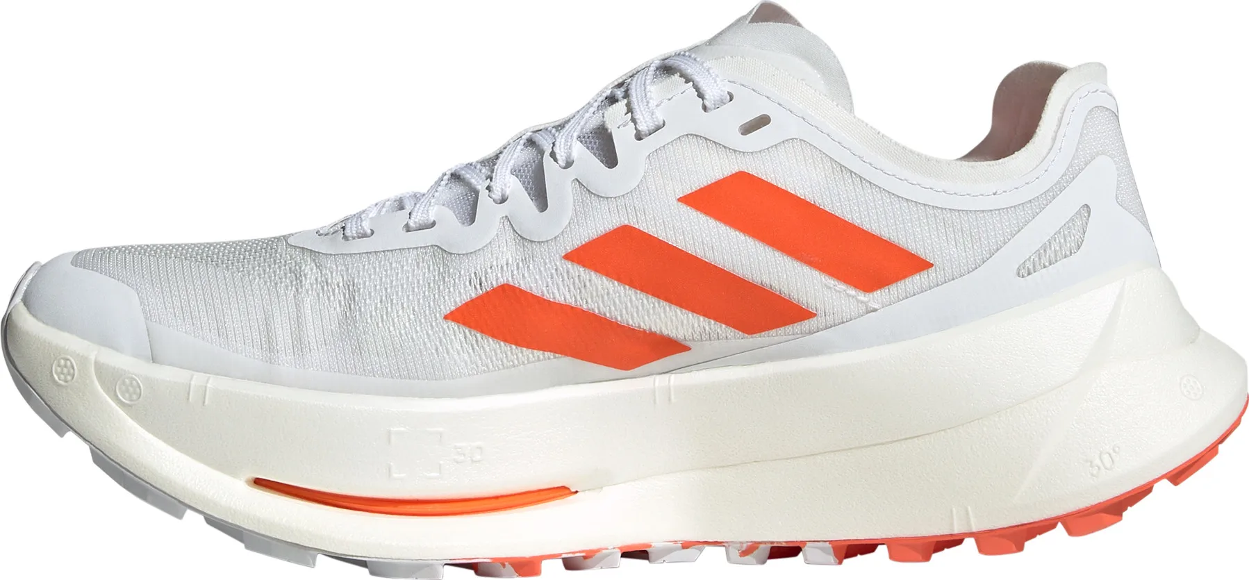 Adidas Women's Terrex Agravic Speed Ultra Trail Running Shoes Cloud White/Impact Orange/Dash Grey