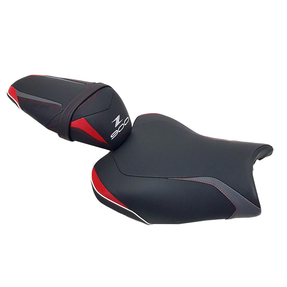 Bagster - Selle Ready Luxe série spéciale Kawasaki Z900 (2017-2023) Noir / Rouge / Blanc