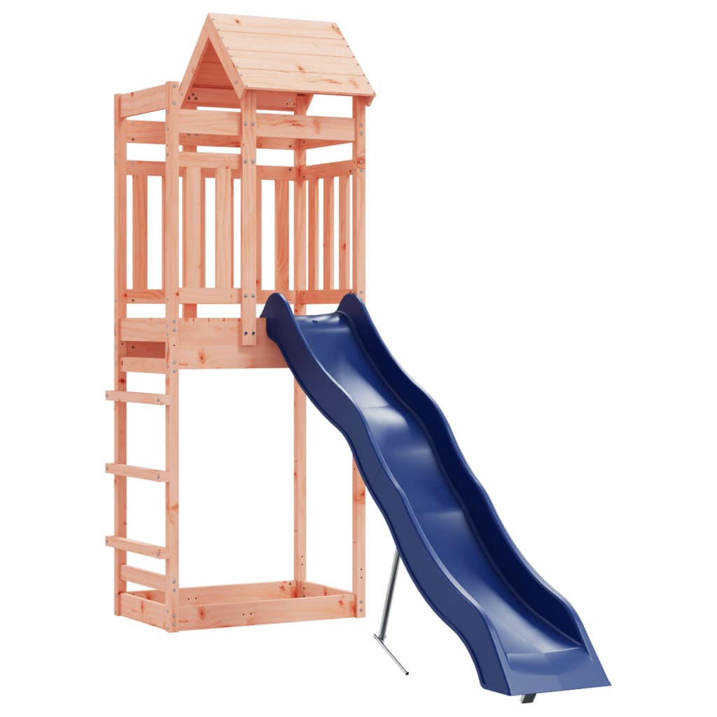 Aire de jeux d'extérieur balançoires toboggan portiques robuste jeux jardin 237 x 90 x 238 cm bois massif de douglas 02_00049