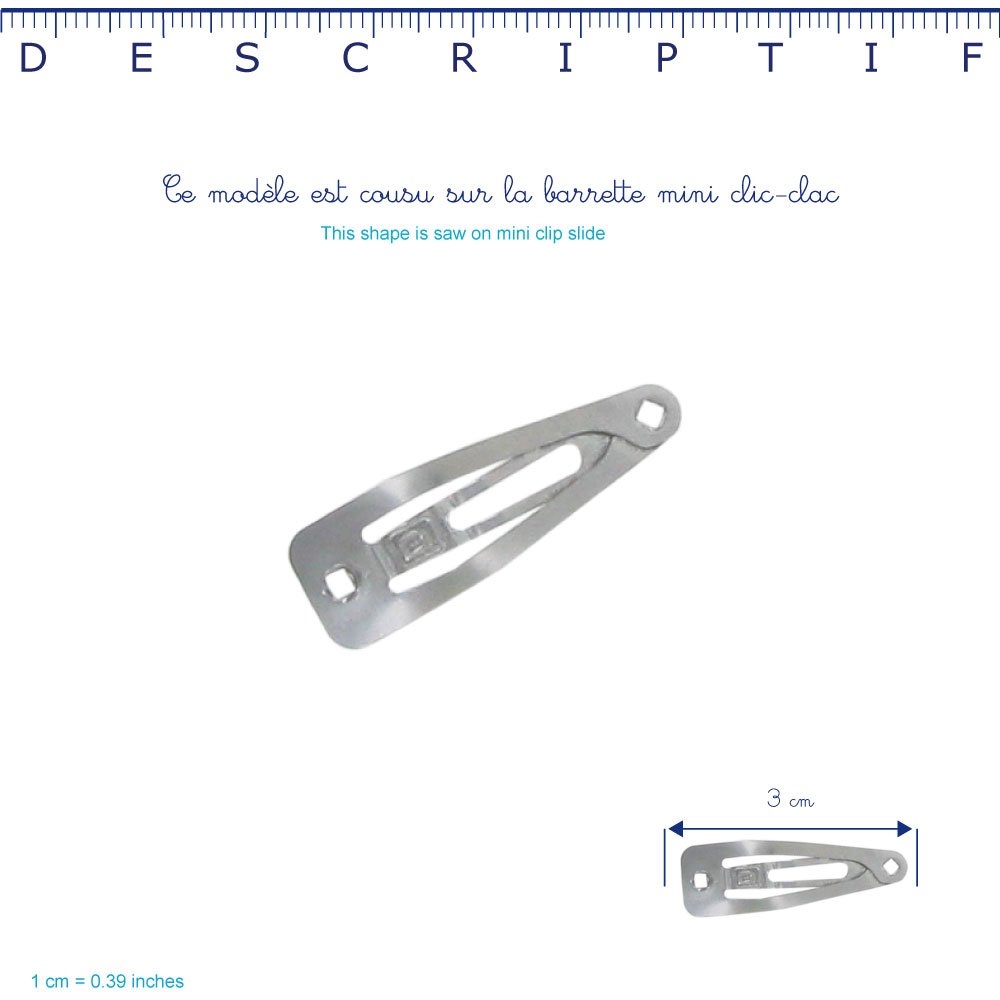 Barrettes Clic-Clac Petits Noeuds Gaze Dentelle Corail