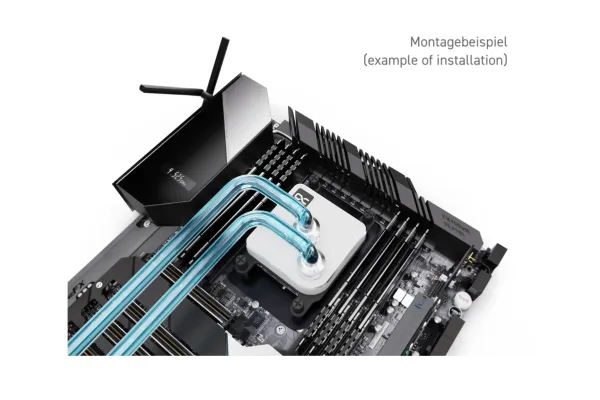 Alphacool 13445, Vandblok, Messing, Kobber, Hvid, 1/4