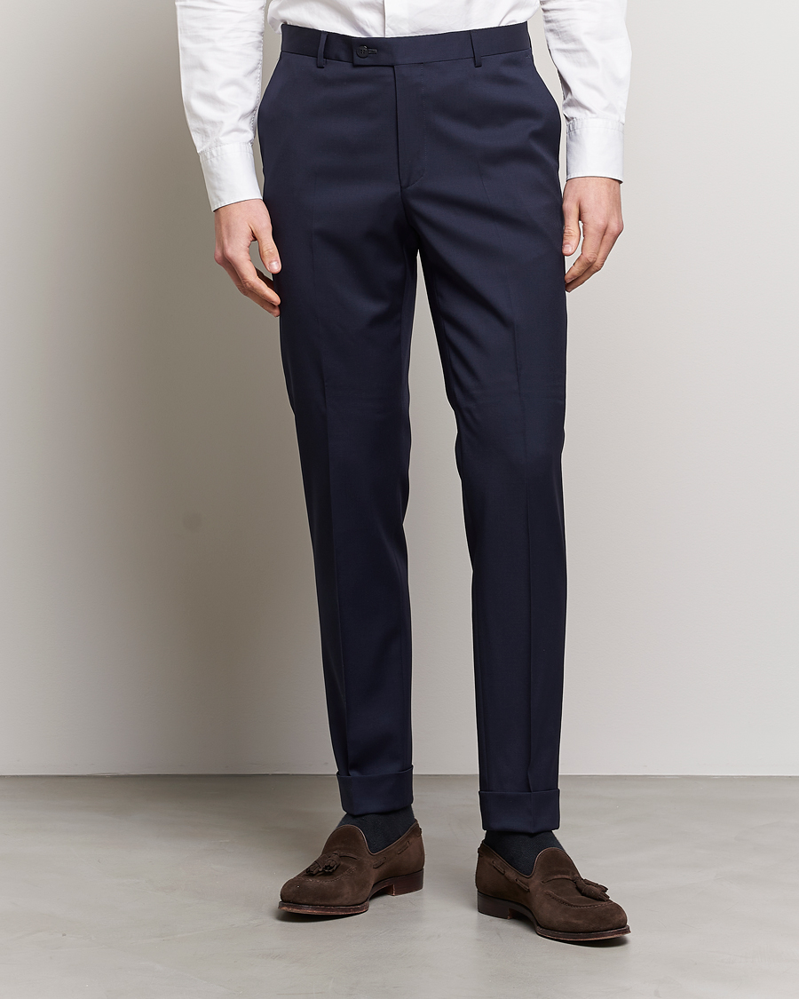 Morris Prestige Wool Suit Trousers Navy