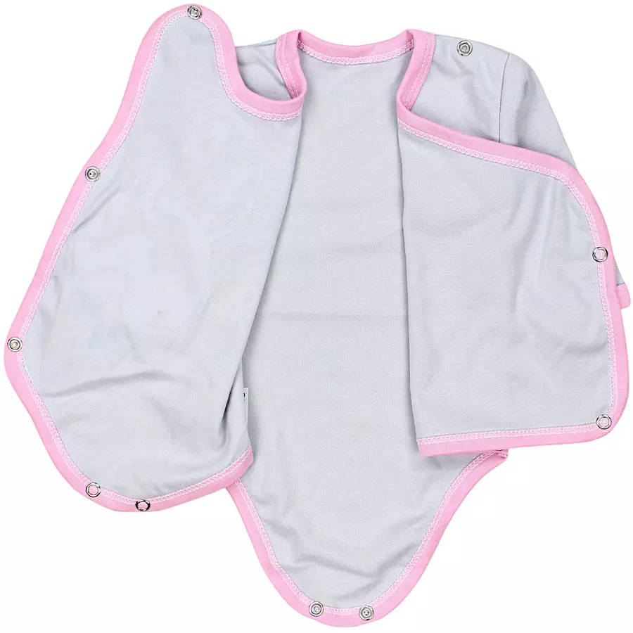 TupTam Baby Langarm Wickelbody im 5er Set rosaweiß
