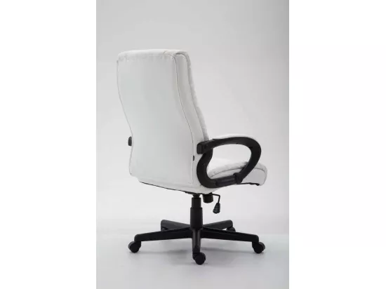 Chaise de bureau - Similicuir & Noir - Blanc - XL Sparta