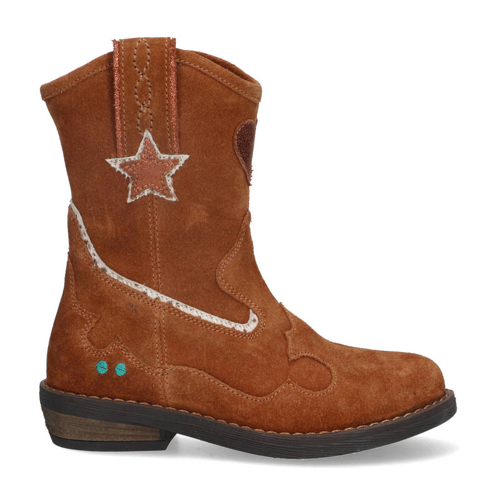 BunniesJR Roxy Rodeosuède cowboylaarzen cognac