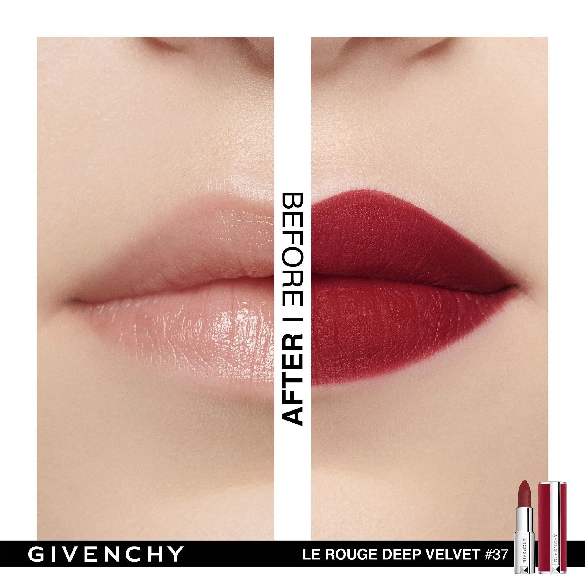 Givenchy - Le Rouge Deep Velvet Rouge à lèvres fini mat poudré- Rouge à lèvres