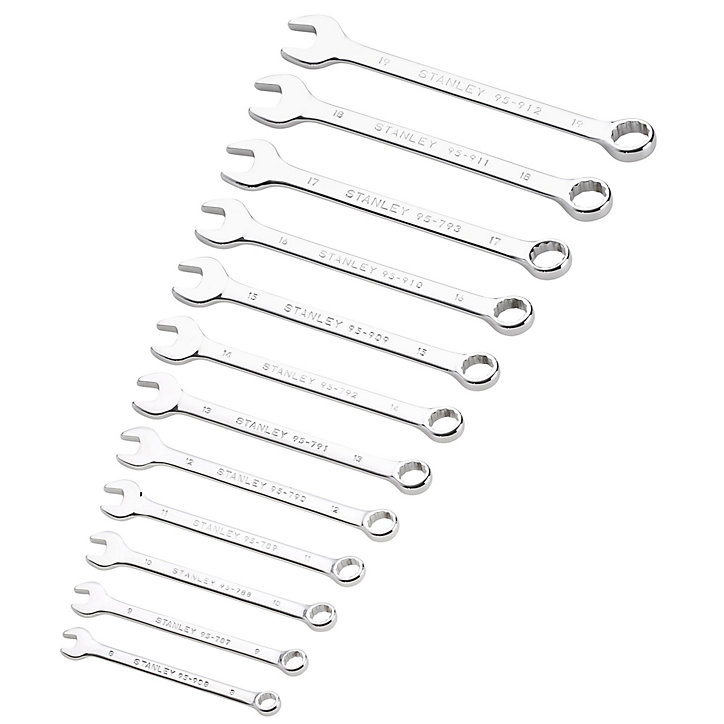 Clé mixte Stanley Fatmax, 12 pièces