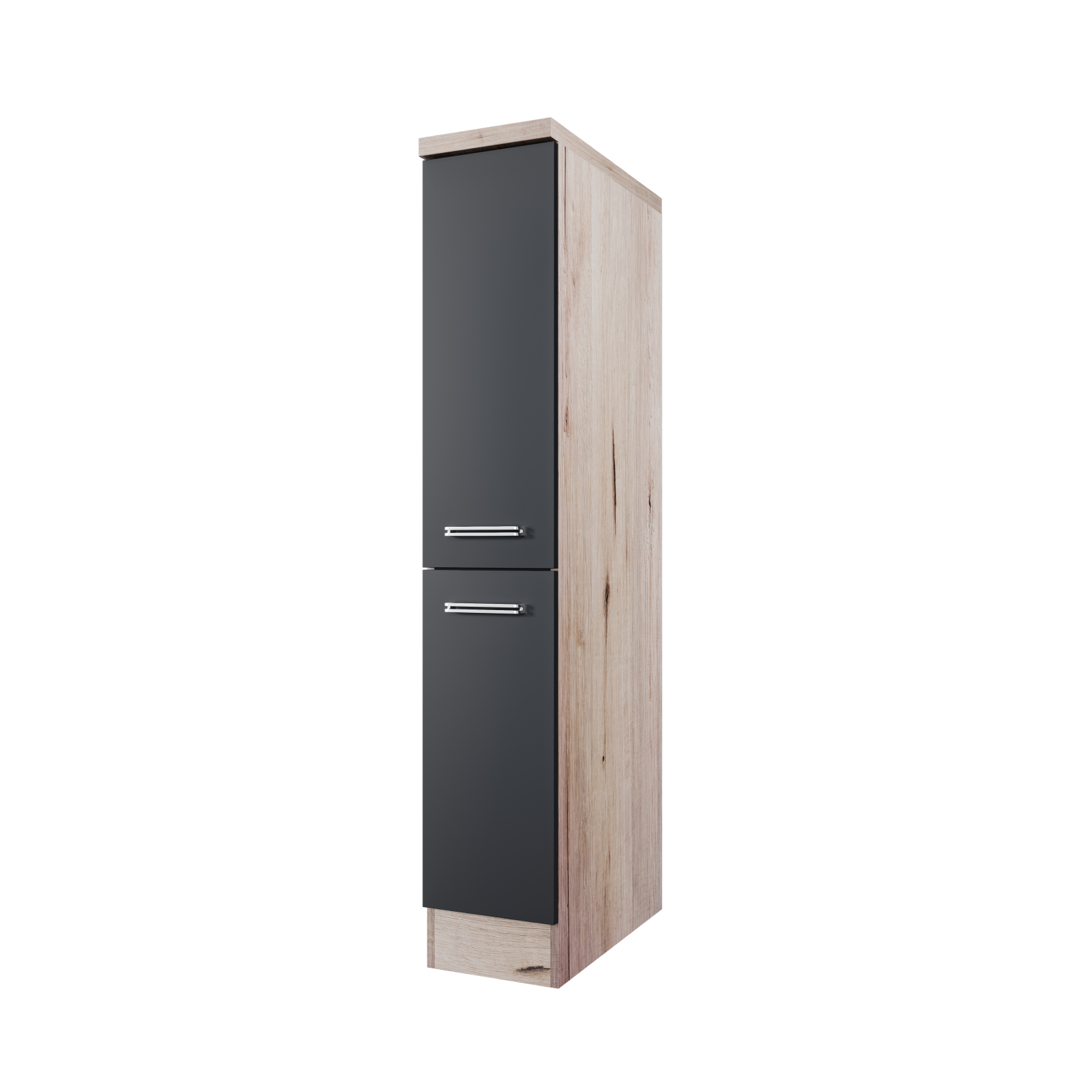 Demi-Apothekerschrank RISENTO - anthrazit - San Remo Eiche - 30 cm
