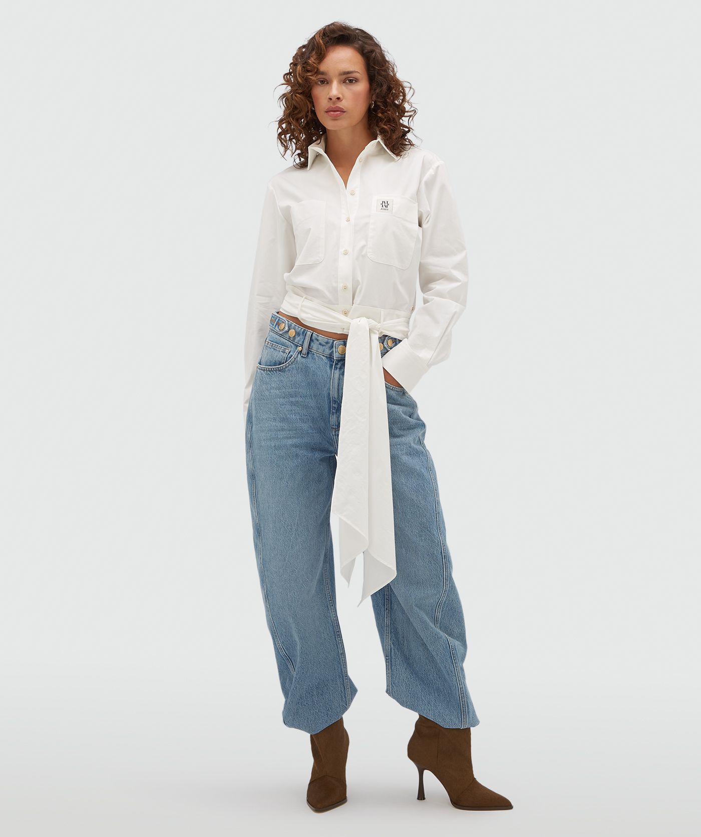 JV-ODELL regular fit blouse - off white