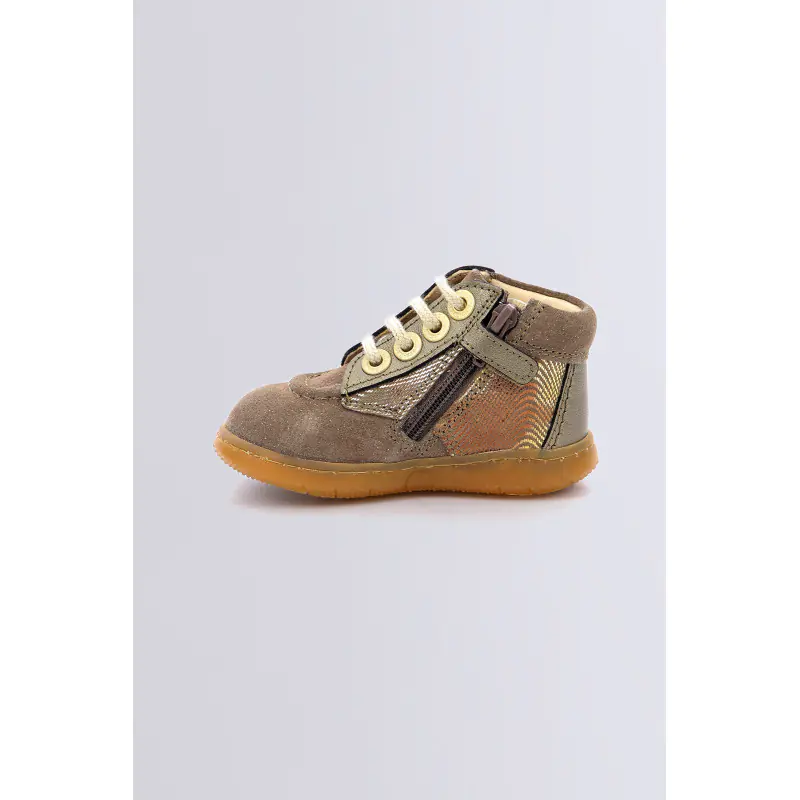 KICKSOULFUL TAUPE FANTAISIE BOTTILLONS Cuir Fille