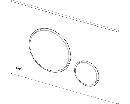 Alca actuatorplaat DUN plaat zwart mat / knop zwart mat M678