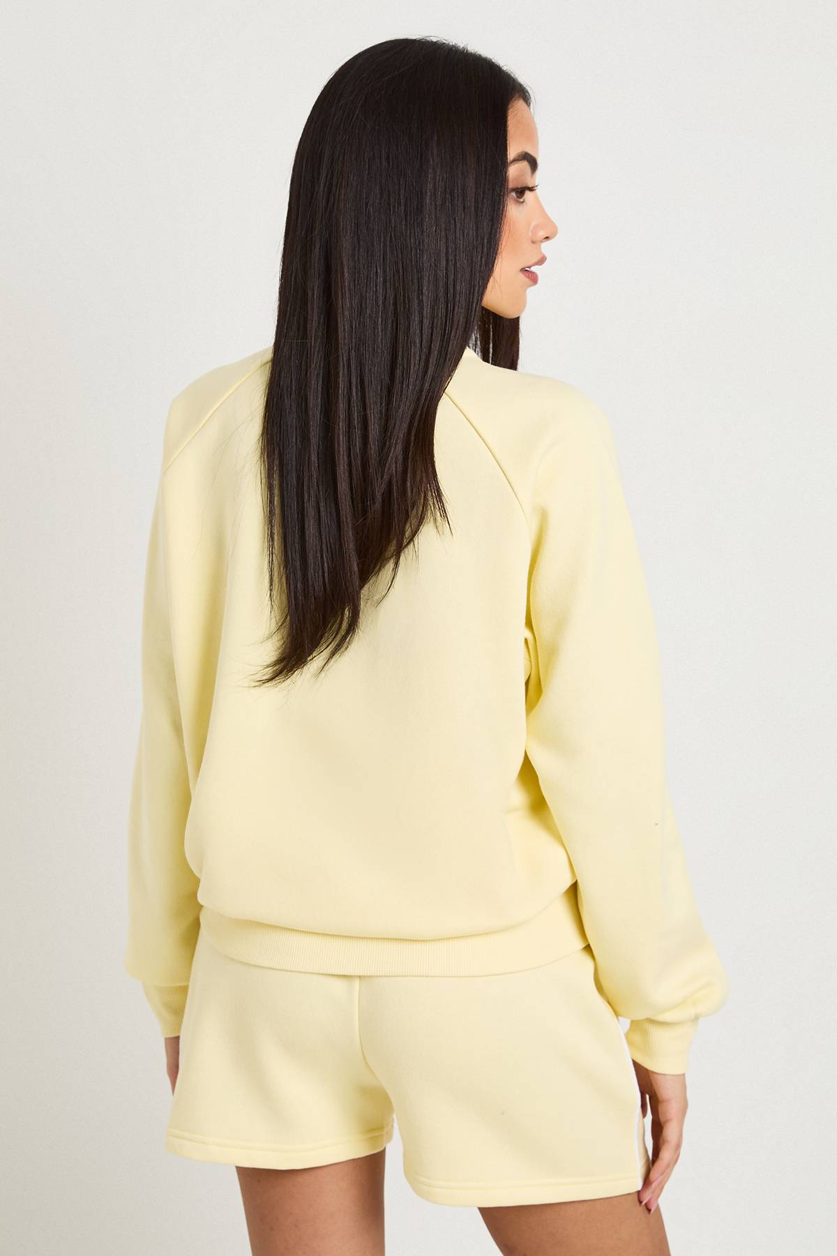 boohoo Ensemble De Survêtement Court Sweat-shirt Demi-zip Détail Passepoil