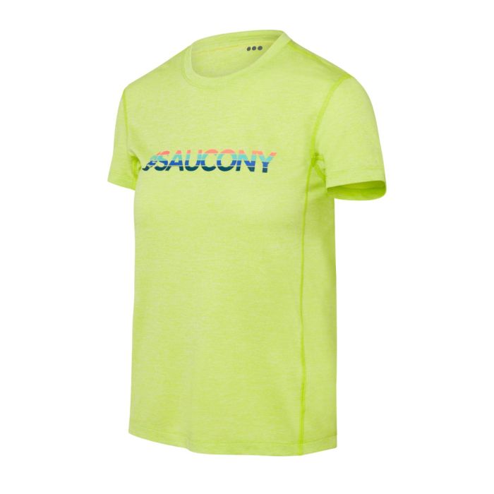 Saucony Dame T-shirts Stopwatch Graphic Short Sleeve Grøn