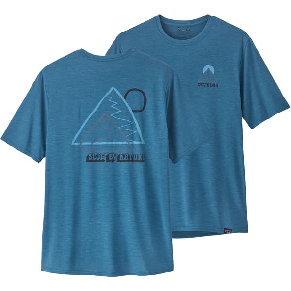 T-shirt randonnée PATAGONIA M'S CAP COOL DAILY GRAPHIC SHIRT SLOW GOING WAVY BLUE X-DYE