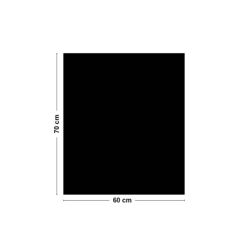 Crédence cuisine Fond de hotte ALU L 60xH 70cm - TOTAL BLACK 99deco