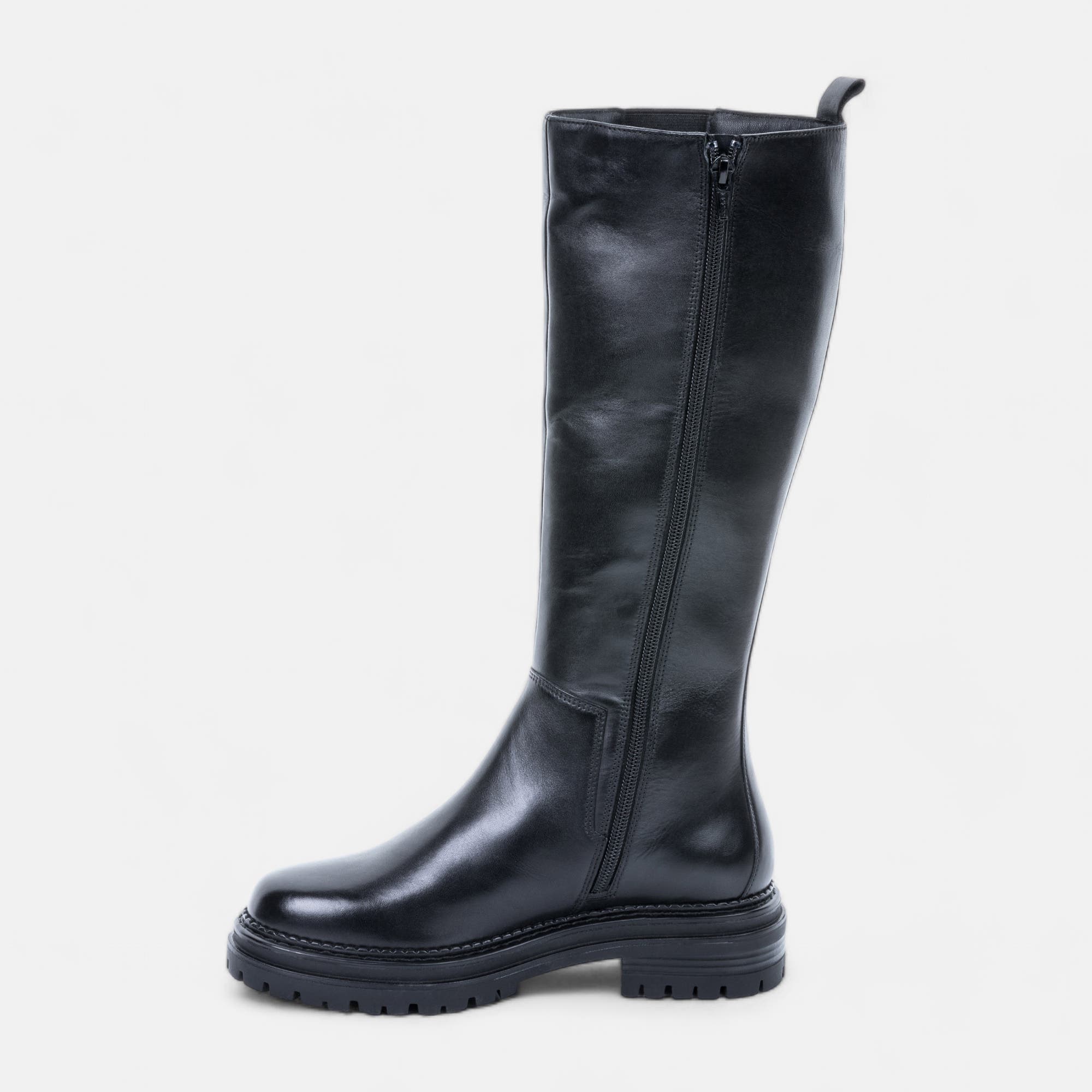 Bottes Femme en cuir noir