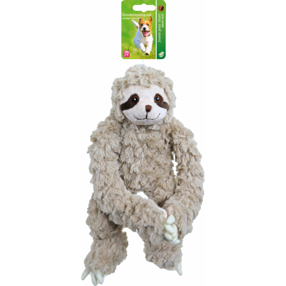 Boon Pluche Luiaard Beige Zonder Geluid21 cm