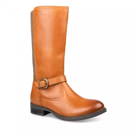 Bottes COGNAC LOVELY SKULL CUIR
