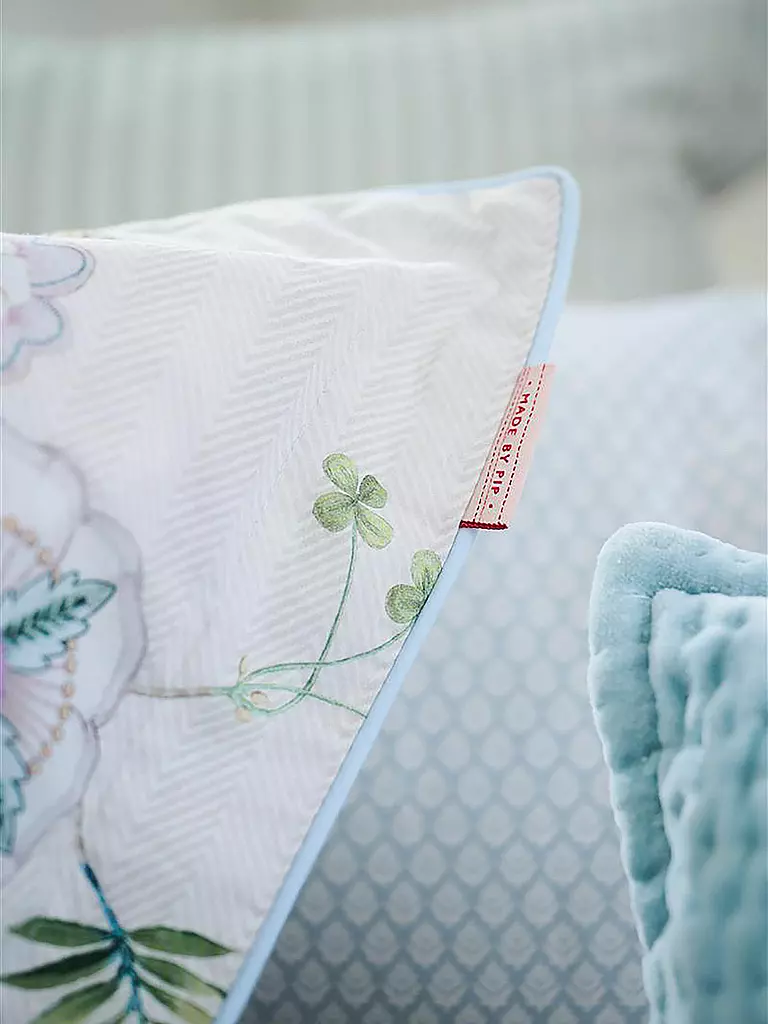 PIP STUDIO Perkal Bettwäsche FLORES BAILANDO 70x90cm/140x200cm Off White  weiss