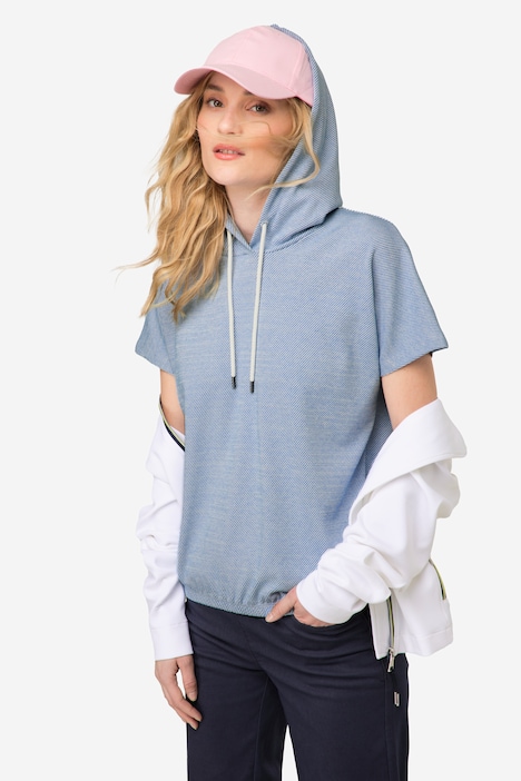 Hoodie, oversized, Kapuze, elastischer Saum