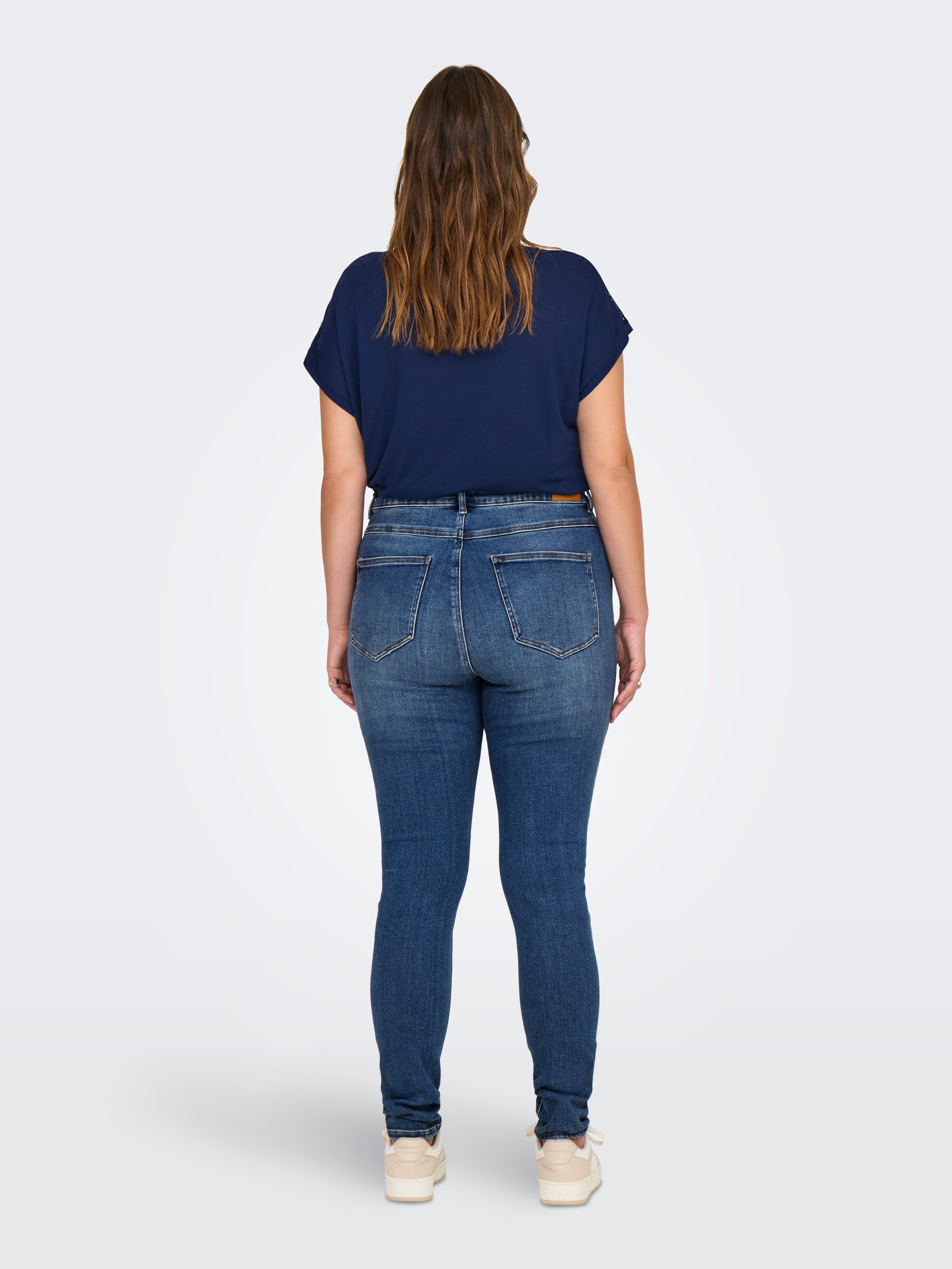 CARMILA Hohe Taille Skinny Fit Jeans Medium Blue Denim