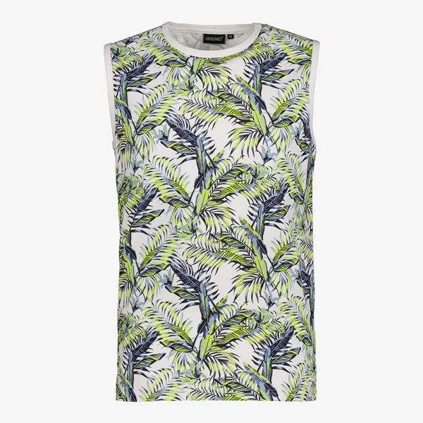 Unsigned heren singlet wit met print