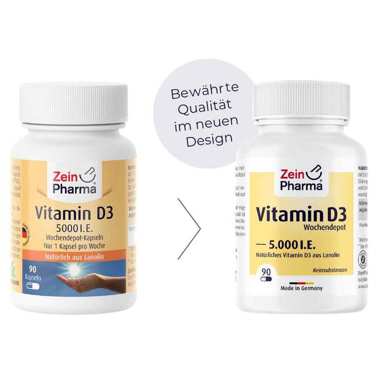 Vitamin D3 5.000 I.E. Wochendepot Kapseln, 90 St