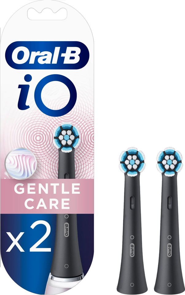 Oral-B - iO Gentle Care Sorte Udskiftningshoveder 2 Stk