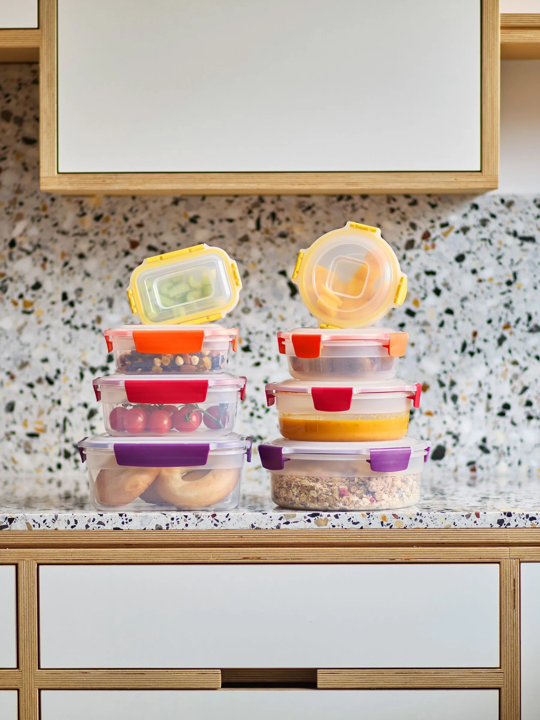 Joseph Joseph 8 Piece Nest Lock Round & Rectangle Multi Containers sets