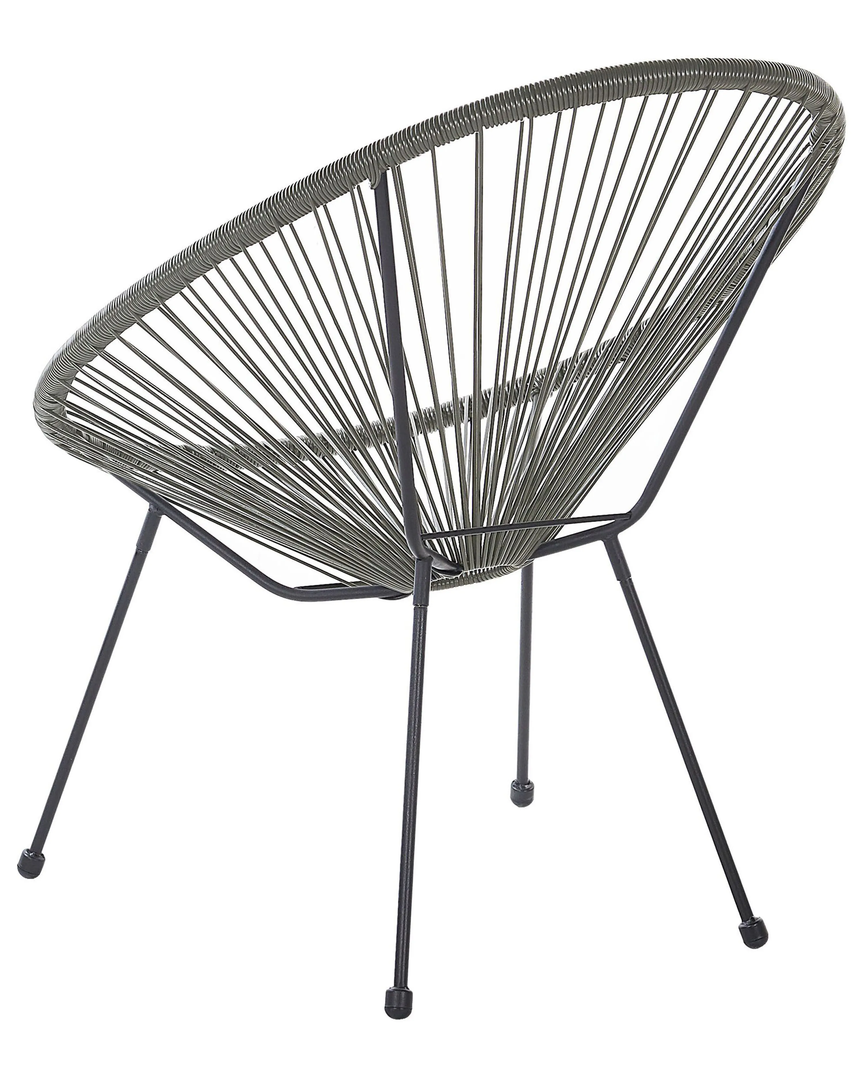Tuinstoel ACAPULCO II PE rotan Donkergrijs