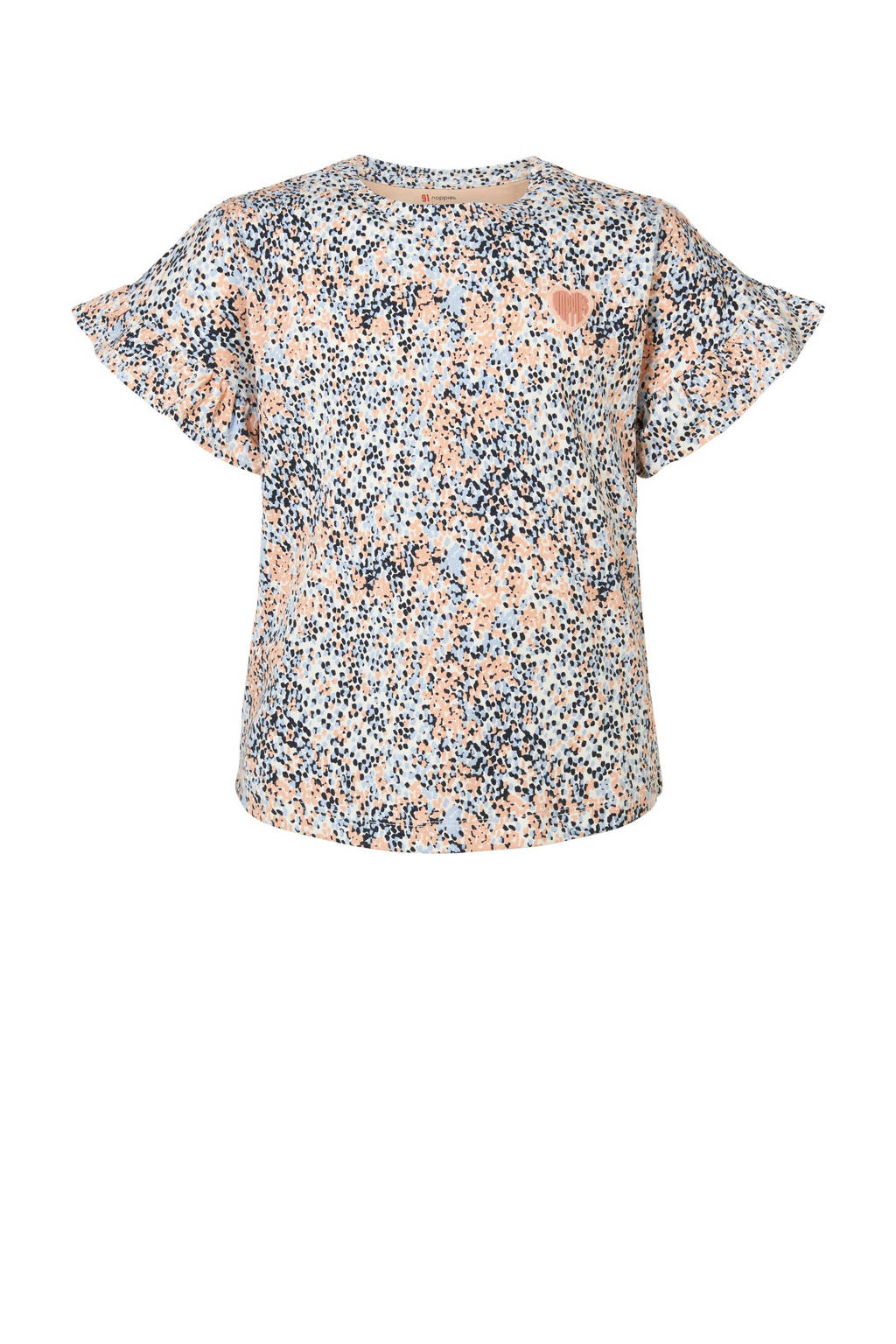 Noppies T-shirt Pembroke met all over print oranje