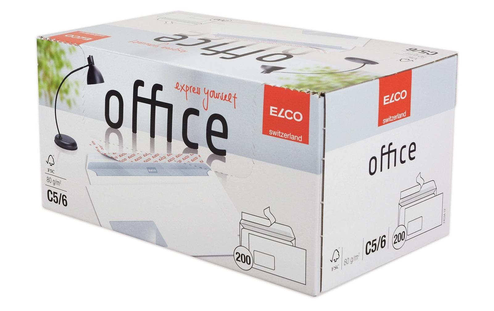 Couvert Office Box C5/6 mit Fenster links, 200 StückKuvert C5/6 in praktischer Entnahme-Box
