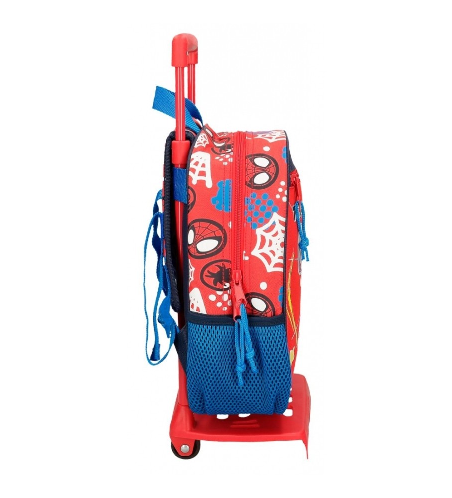 Mochila pré-escolar Joumma Bags Spidey and Friends de 28 cm com rodas vermelhas