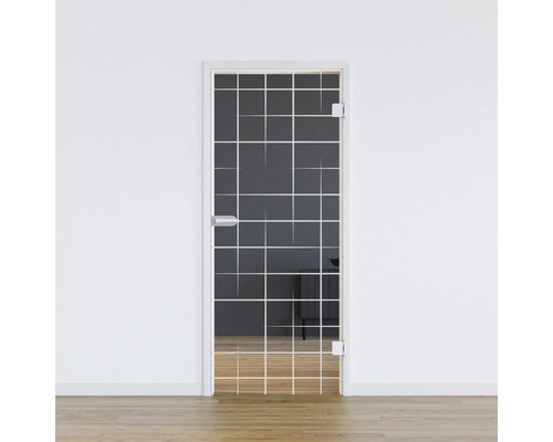 Pertura glazen deur Glera Mesh 01 584 x 1960 x 8 mm Rechts voor Studio Office fitting