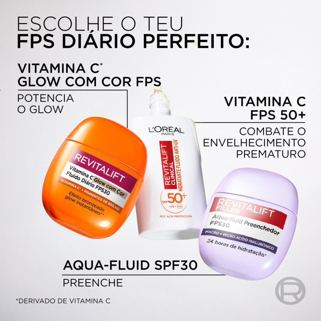 L'ORÉAL PARIS  Revitalift Vitamina C SPF30 - Hidratante com Cor - 40ml