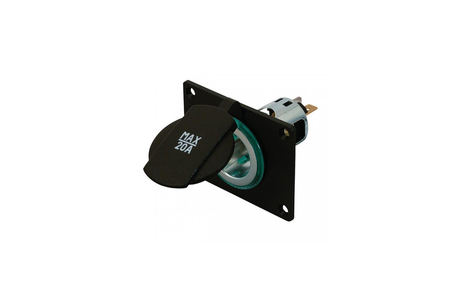 Power Steckdose 12-24V mit Montageplatte